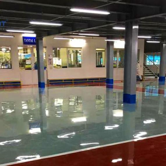Thi công sơn Epoxy nhà máy Gishi Thăng Long - Nhật Bản