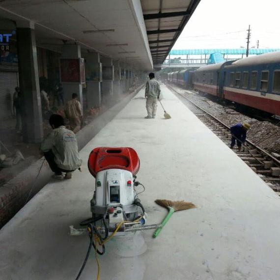 Thi công sơn Epoxy nhà ga Hà Nội