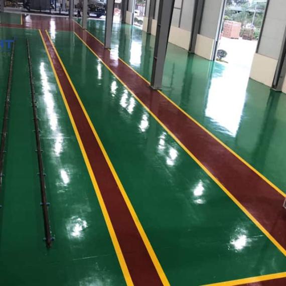 Thi công sơn Epoxy nhà xưởng tập đoàn Sunhouse