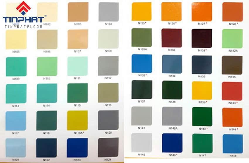 bảng màu sơn epoxy sắt thép