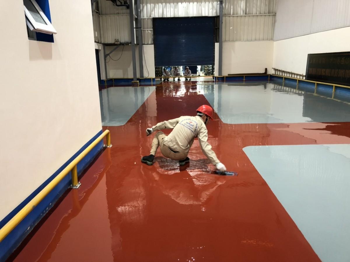 Thi công sơn nền Epoxy