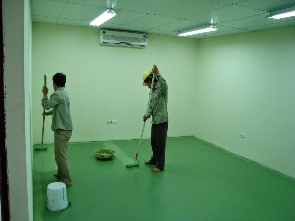 Dòng sơn Epoxy thường được ứng dụng trong việc sơn nền bê tông
