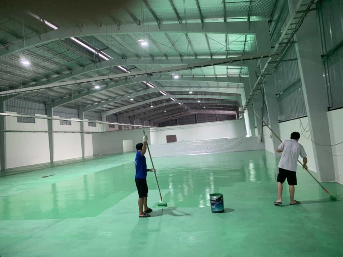 Thi công sơn sàn Epoxy 8000M2 tại Hưng Yên