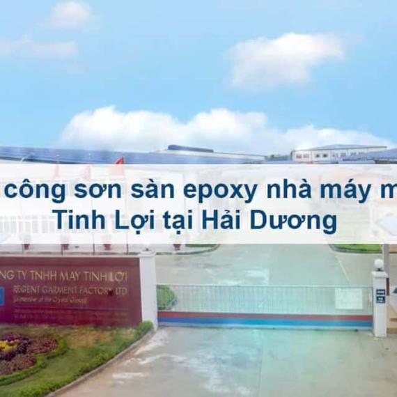 Thi công sơn sàn epoxy nhà máy may Tinh Lợi