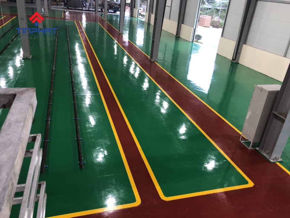 Thi công sơn Epoxy nhà xưởng tập đoàn Sunhouse