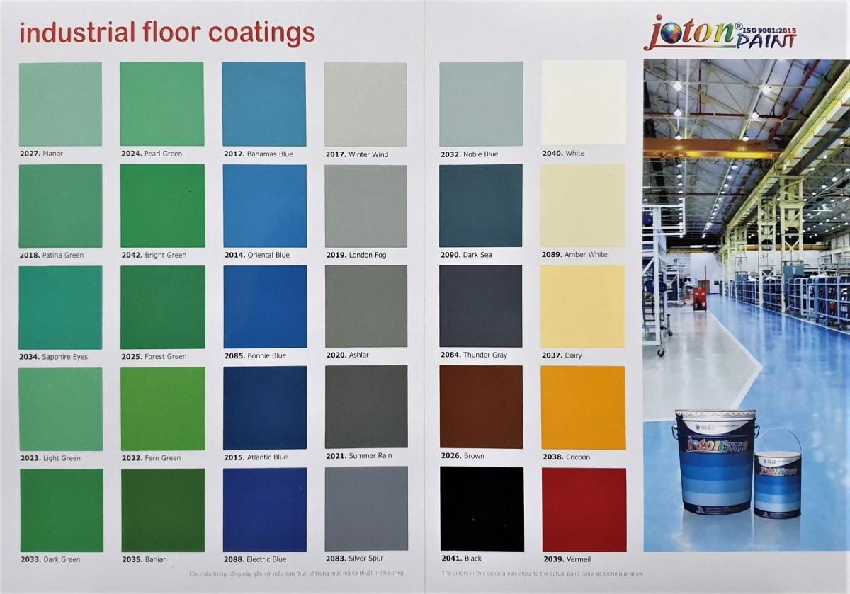 Bảng màu sơn Epoxy 2 thành phần