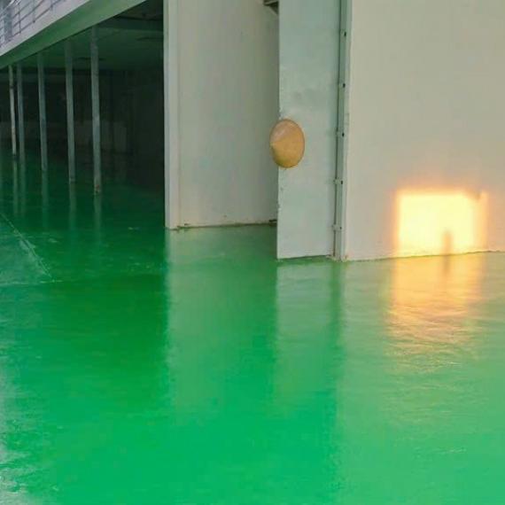 Thi công sơn sàn nhà máy may bằng sơn Epoxy