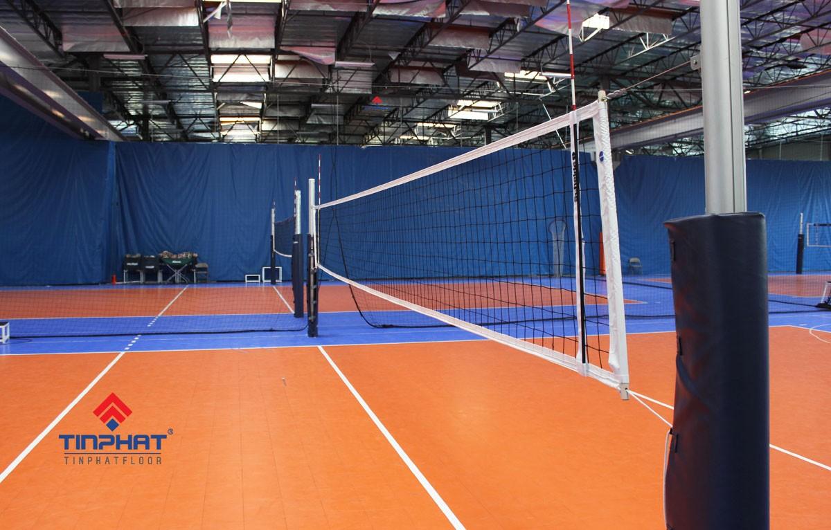 Thi công sân bóng chuyền từ thảm PVC