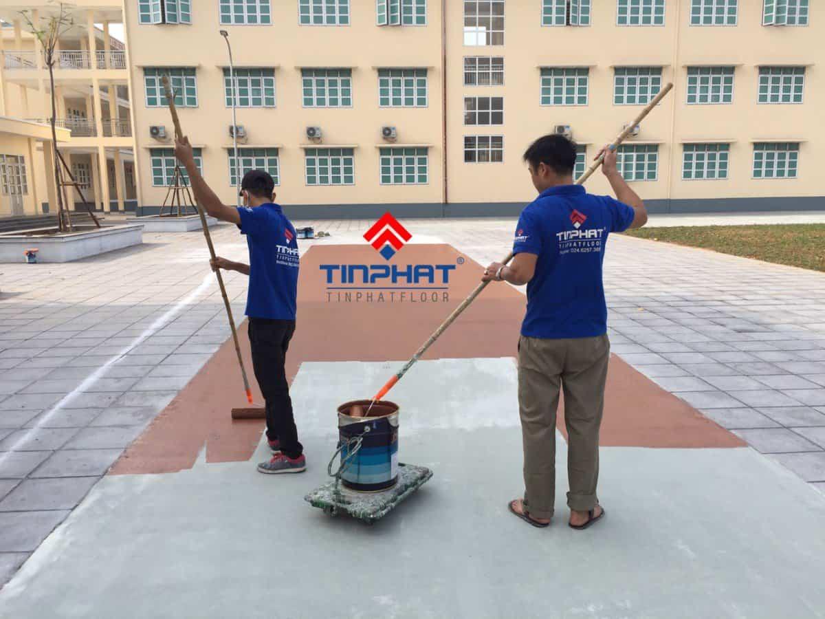 Thi công sơn Epoxy chống trượt khu vực trường học