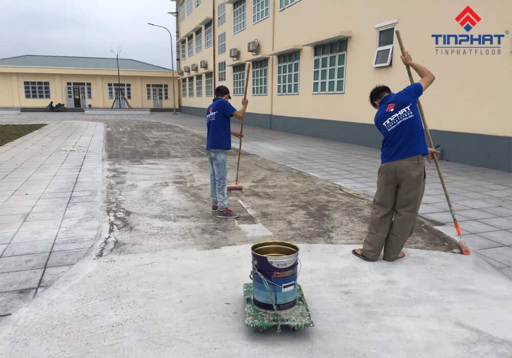 Thi công sơn epoxy trường Võ Thị Sáu Quảng Ninh